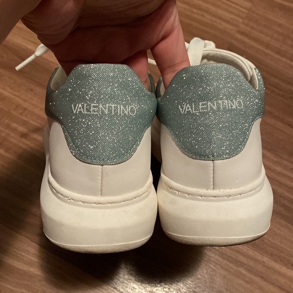 Pre-❤️ Velentino Fresia White Green Leather Shoes - Picture 6 of 14